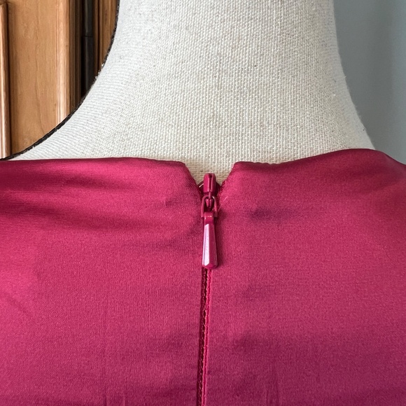 NWT Mac Duggal 554021 [8] Flounce Sleeve V-Neck Trumpet Gown Raspberry Dress - Picture 8 of 11